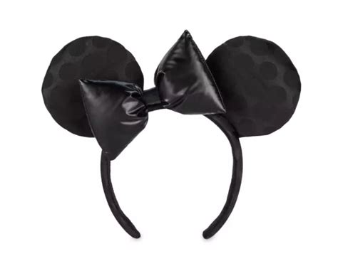 Disney Ears Headband Minnie Mouse Black On Black