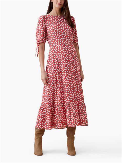 Finery Ruby Floral Ditsy Print Dress Coral