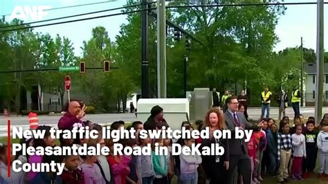New Traffic Light Switched On By Pleasantdale Road In Dekalb County
