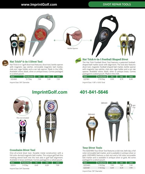 We believe in quality over quantity and work with only the best vendors. NEW Golf Divot Repair Tools 2019. Plan your Outing! http ...