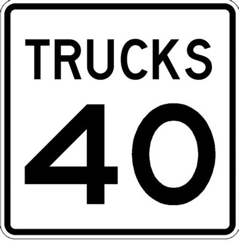 Traffic Signs And Safety R2 2 24x24 Truck Speed Limit