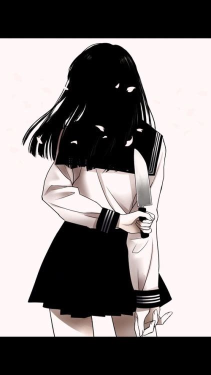 Anime Girl With Knife Tumblr