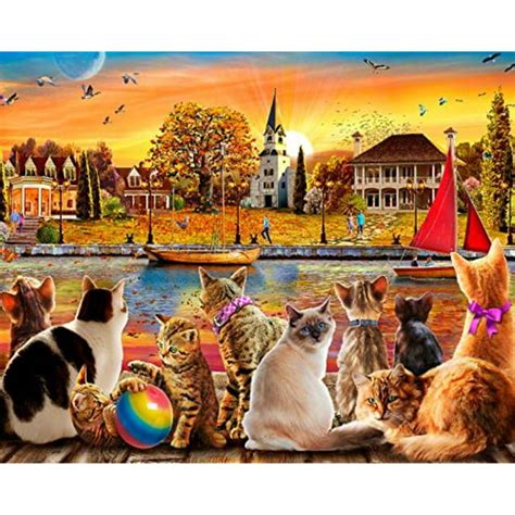 Vermont Christmas Company Dockside Cats Jigsaw Puzzle 1000 Piece