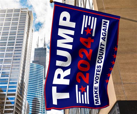 trump 2024 flag make votes count again trump 2024 merch yard flag for