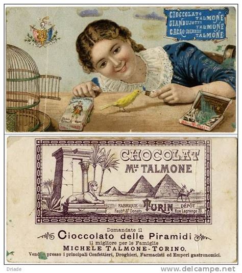 Figurina Cromo Cioccolato Michele Talmone Torino Vintage Food Labels