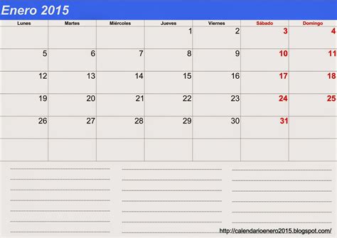 Calendarios Enero Para Imprimir Con Notas Calendario Para 116451 Hot