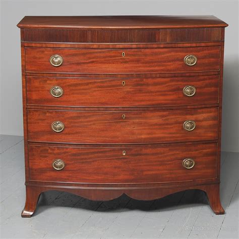 Gillows Style George Iii Bow Front Mahogany Chest Antiques Atlas