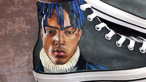 Xxxtentacion Inspired Converse Custom Shoes How To Paint Shoes Youtube