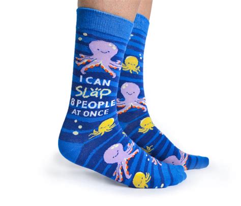 Obscene Octopus Crew Socks For Ladies The Sock Factory