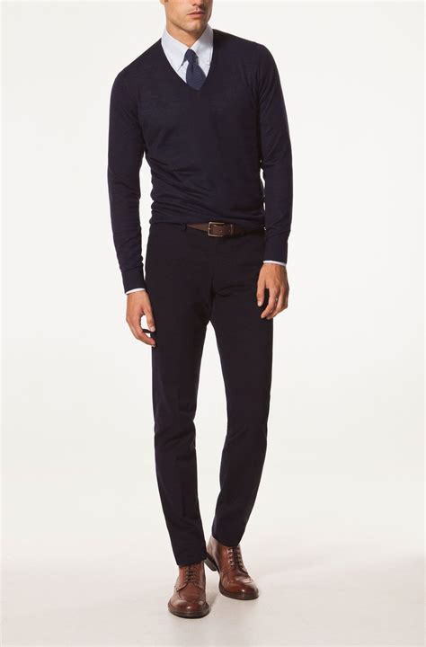 Navy Blue Look By Massimo Dutti Mens Outfits Casual Wear Mens Fashion