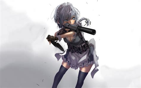 Download Anime Girl Gray Gun Sexy By Josephs75 Anime Gun