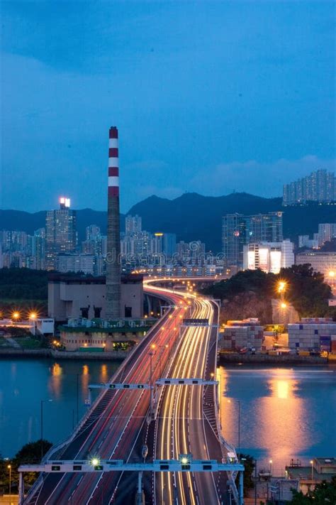 18 June 2007 The Tsing Yi South Bridge Hong Kong Editorial Image