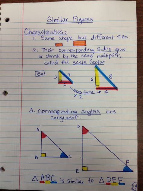 Geometry Similar Figures Worksheet