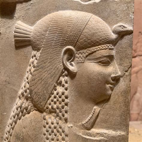 Egyptian Art Cleopatra Dressed As The Goddess Isis Relief Sculpture
