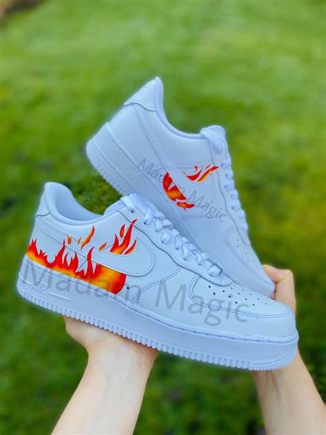 Nike Air Force Custom Flames Ubicaciondepersonascdmxgobmx