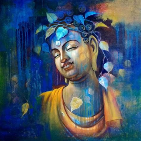 Buy Buddha 1 Painting With Acrylic On Canvas By Sanjay Lokhande