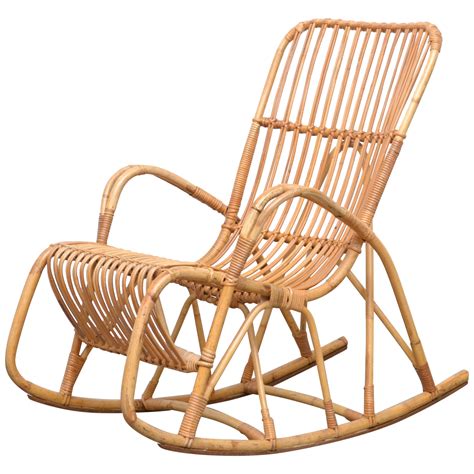 Rohe Noordwolde Bamboo Rocking Chair At 1stDibs