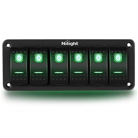 Buy Nilight 6 Gang Rocker Switch Panel 5pin On Off Toggle Switch