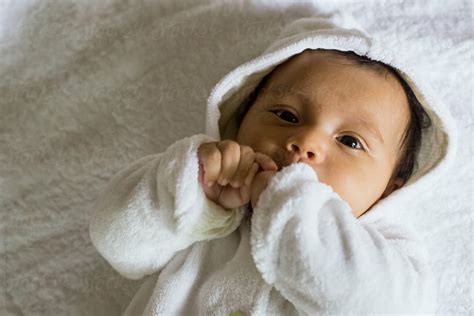 Baby In White By Stocksy Contributor Diane Durongpisitkul Stocksy