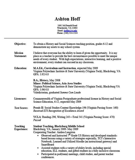 This vicious circle often scares students and graduates. Substitute Teacher Resume No Experience Ashton Hoff ...