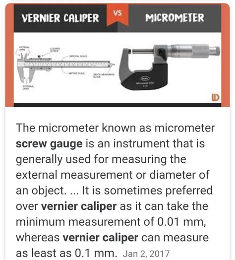 What Is The Difference Between Vernier Caliper And Screw Gauge