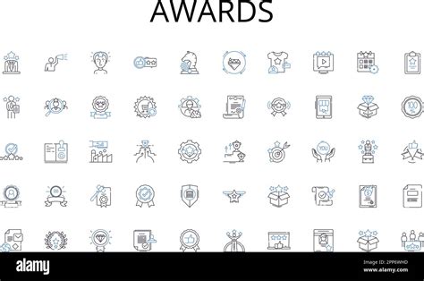 Awards Line Icons Collection Creativity Imagination Pretend Make