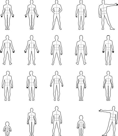 Human Body Outline Front Back Stock Photos Pictures And Royalty Free