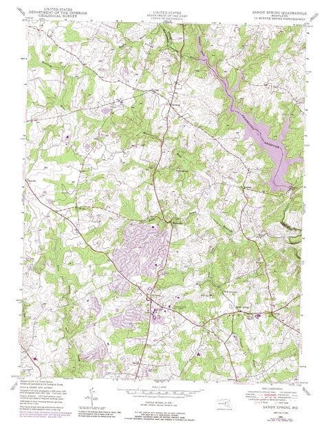 Sandy Spring Topographic Map Md Usgs Topo Quad 39077b1