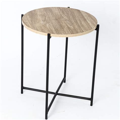 C Hopetree Small Round Occasional Accent Side Table For Living Room