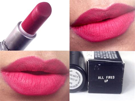 Mac All Fired Up Retro Matte Lipstick Review Swatches