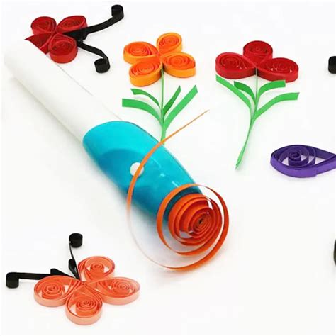 Electric Paper Quilling Tools Set Winder Steel Curling Pen For Home