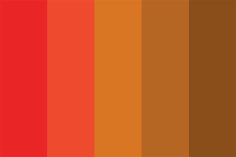 Red To Orange To Brown Color Palette
