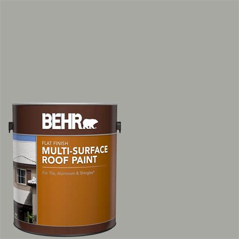 Bring comfort home with the behr 2021 color of the year, canyon dusk. BEHR 1 gal. #PFC-68 Silver Gray Flat Multi-Surface ...
