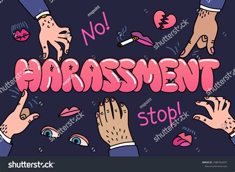 Sexual Harassment Concept Illustration Words Sexual Stock Illustration