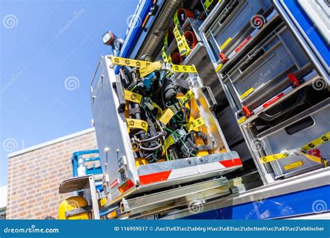Technical Equipment On A German Technical Emergency Service Truck