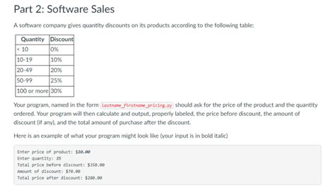 Solved Part 2 Software Sales A Software Company Gives Chegg Com
