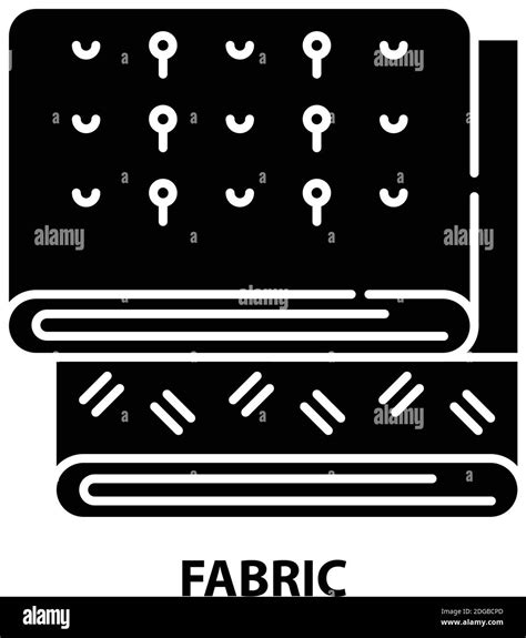 Fabric Symbol Icon Black Vector Sign With Editable Strokes Concept Illustration Stock Vector