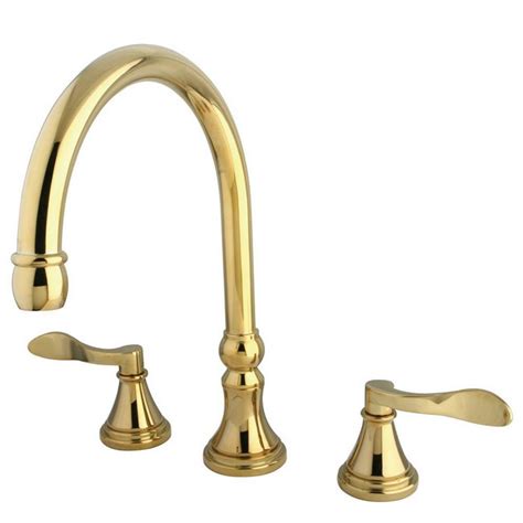 Lifeshine(r) finish assures the ultimate in durability and is guaranteed not to tarnish, corrode or flake off. Kingston Brass French 2-Handle Deck-Mount Roman Tub Faucet ...