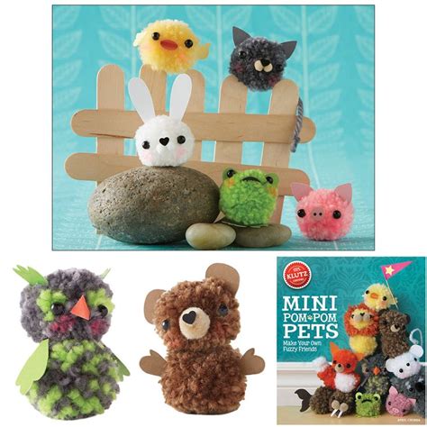 Make Miniature Fluffy Pets Klutz Mini Pom Pom Pets Craft Kit Is So