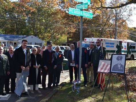 Dozens Honor Late WWII Veteran During Street Renaming Ceremony Patchogue NY Patch