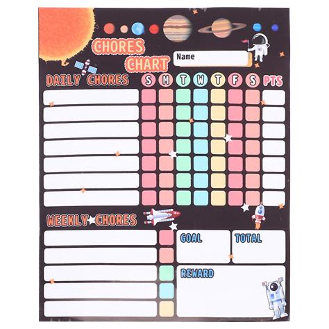 Calendar Whiteboard Reward Responsibility Chart Kids Educational Tool