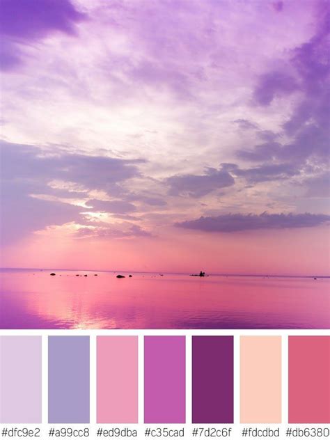 Purple Sunset Stock Photos Color Palette Sunset Color Palette Color