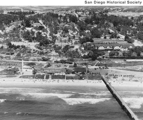 Aerial View Of The Beach And Pier At Del Mar Looking East From Over The