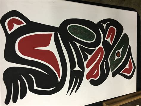 Lot Of 5 Bc First Nations Original Paintings On Canvas Able Auctions