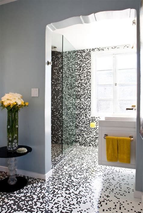 25 Black And White Mosaic Bathroom Tile Ideas And Pictures