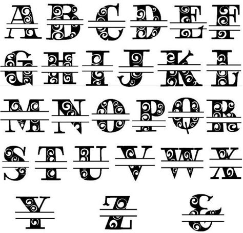Split Letter Alphabet Printables Pinterest