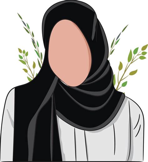 Muslim Girl Wearing Hijab Vector Illustration 3450411 Vector Art At