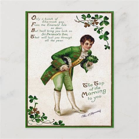 Victorian St Patricks Day Postcard