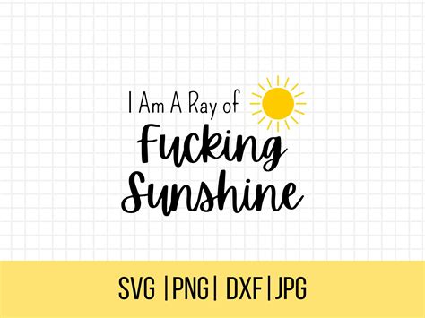 i m a ray of fucking sunshine svg adult humor svg snarky etsy