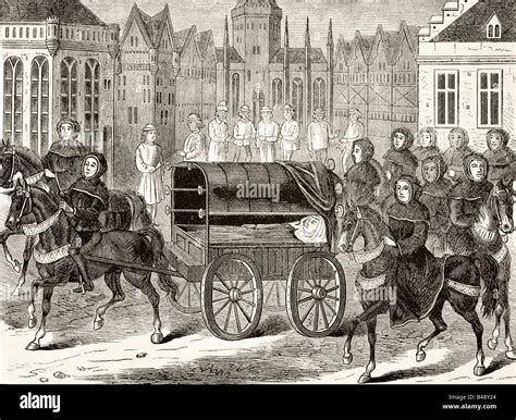 Funeral Procession Of King Richard Ii Of England 1400 Stock Photo